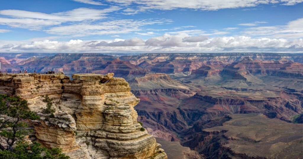 A breathtaking view of the Grand Canyon at sunset.