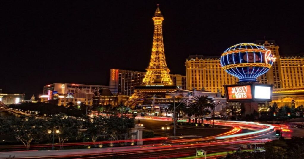  The Las Vegas Strip illuminated at night