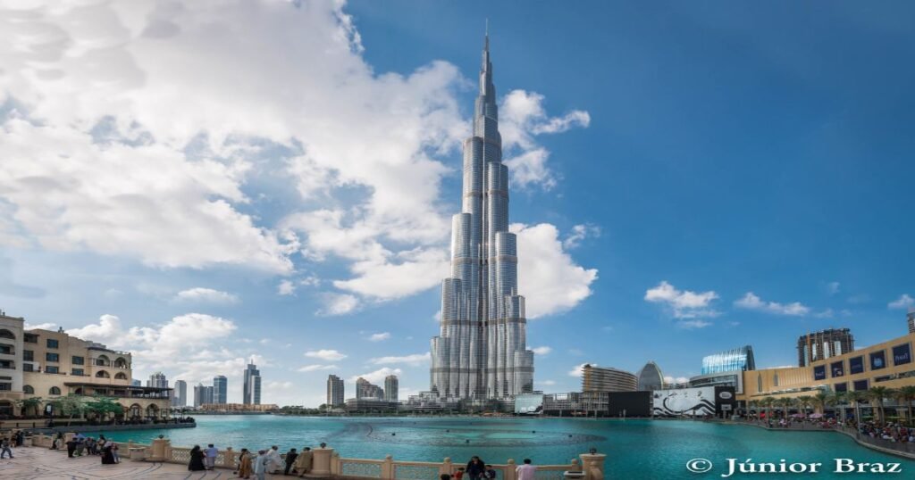 "View of the Burj Khalifa in Dubai, the world’s tallest building standing tall amidst the cityscape."