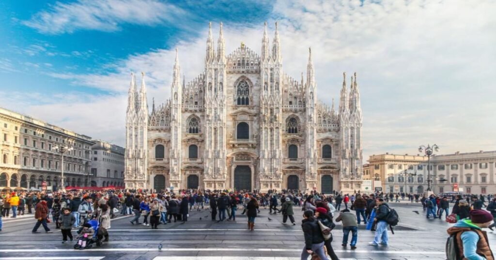 “Milan Cathedral (Duomo di Milano) with its stunning Gothic architecture and towering spires.”