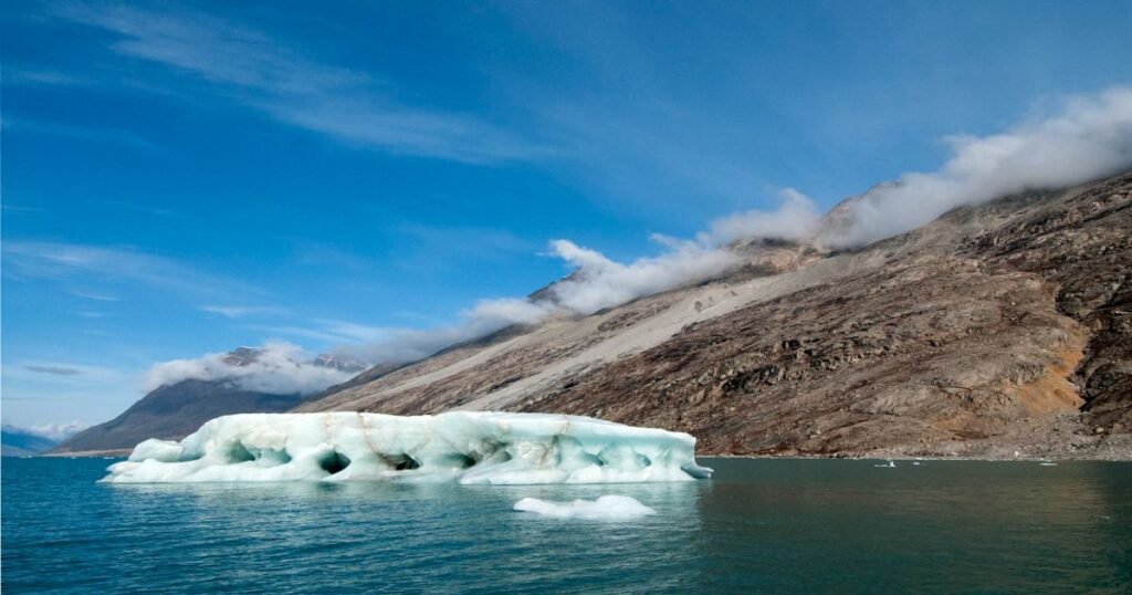 Northeast Greenland National Park, with towering peaks in the background.”