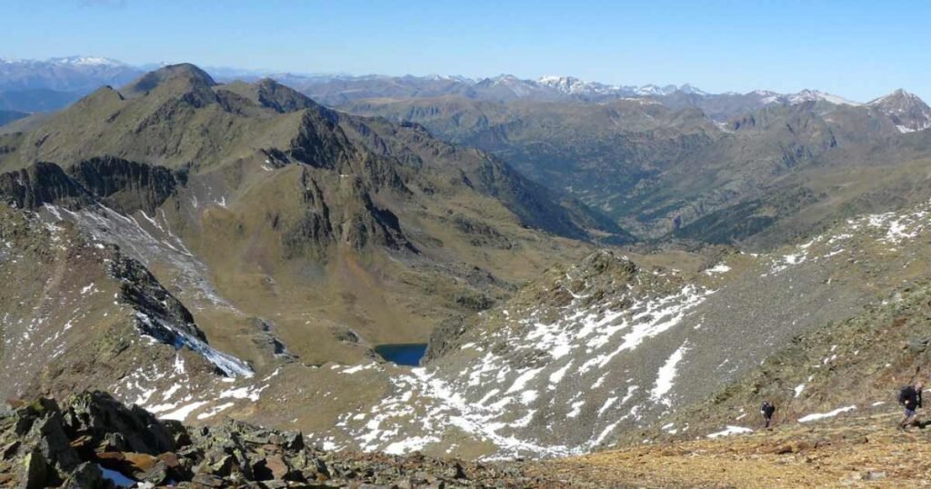 Panoramic view from the summit of Coma Pedrosa, Andorra’s highest peak.