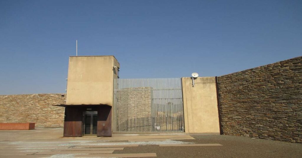  "The entrance to the Apartheid Museum in Johannesburg, symbolizing South Africa’s fight for equality."