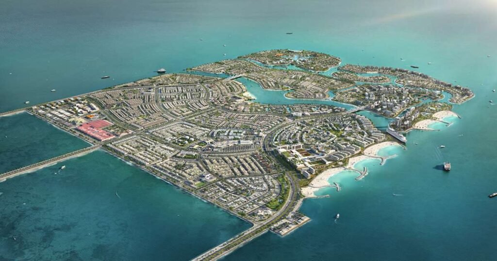 Aerial view of the Jarada Island, Bahrain