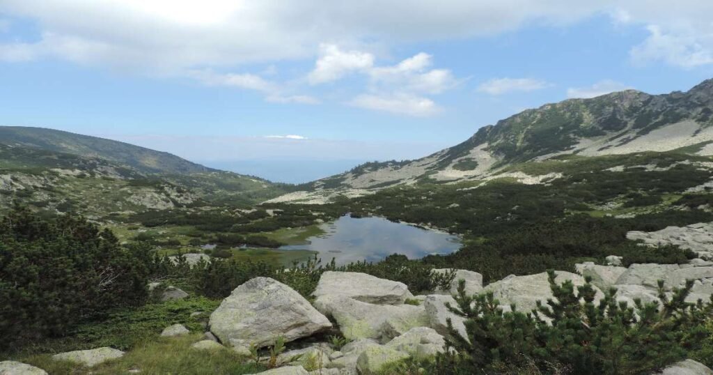 "The rugged mountains and alpine lakes of Pirin National Park."