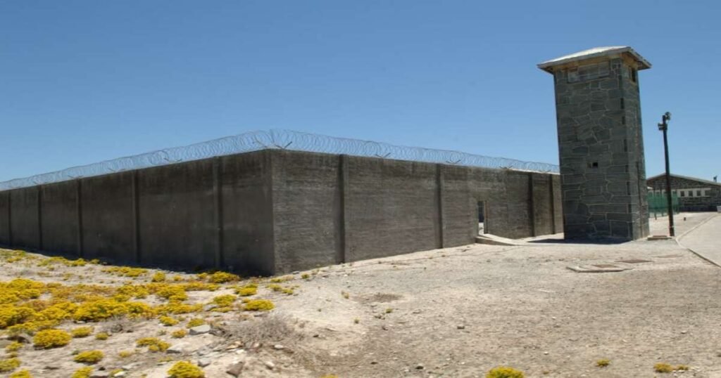 "The prison on Robben Island."