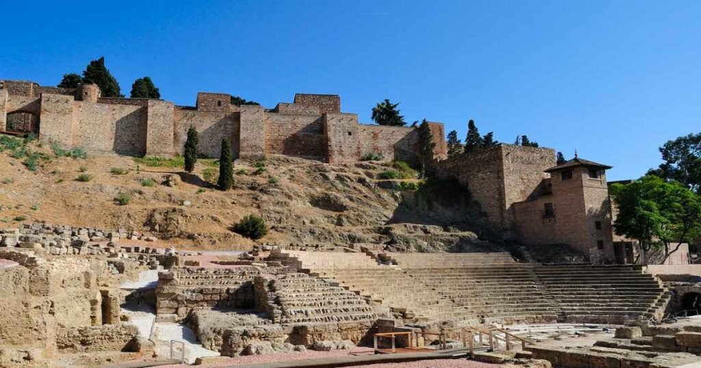 The Alcazaba of Málaga with its ancient walls and lush gardens.