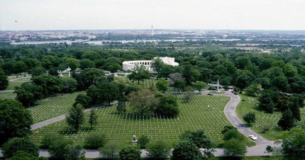 The Tomb of the Unknown Soldier with a guard standing watch.