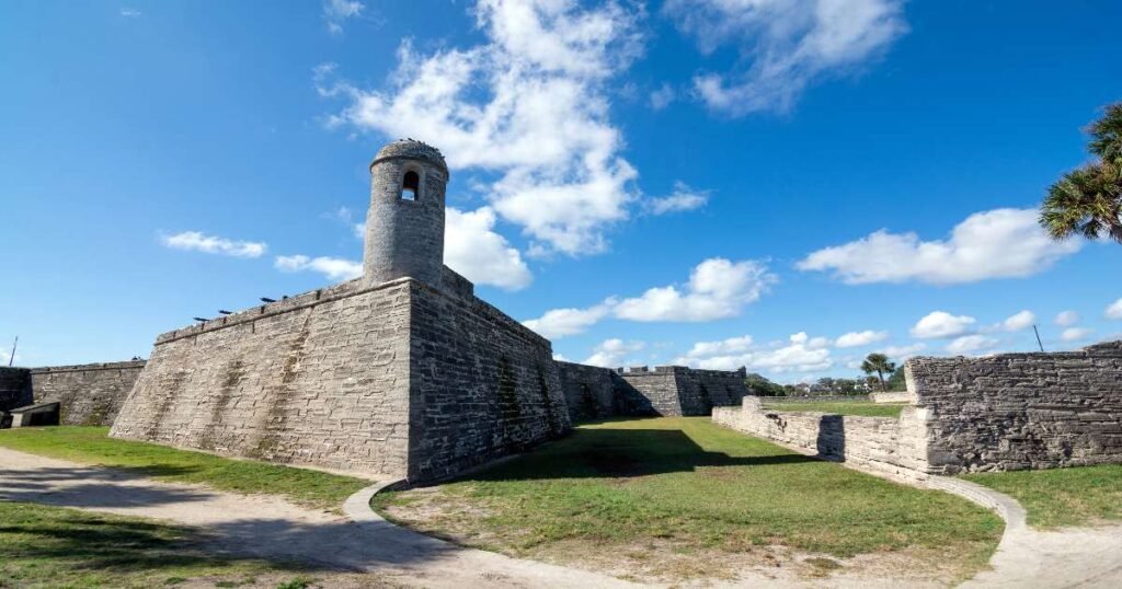 Castillo de San Marcos with its stone walls and scenic waterfront views.