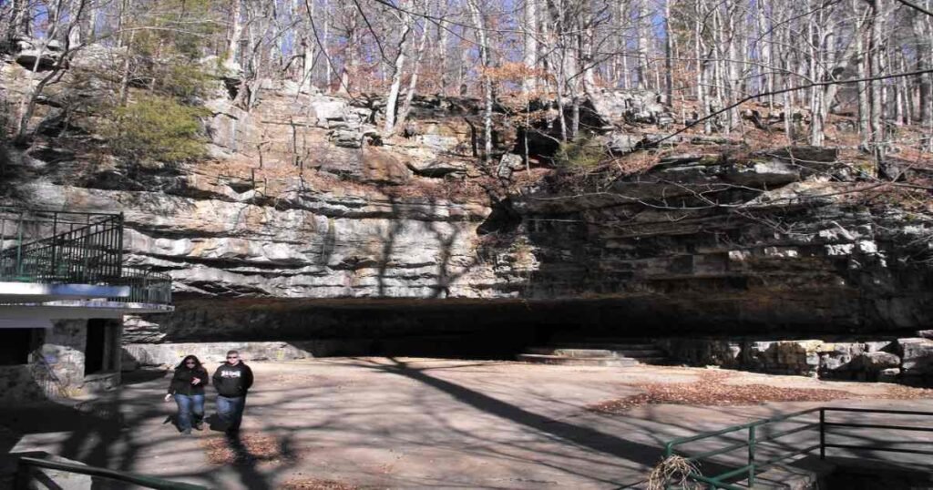 People exploring at Dunbar Cave State Park