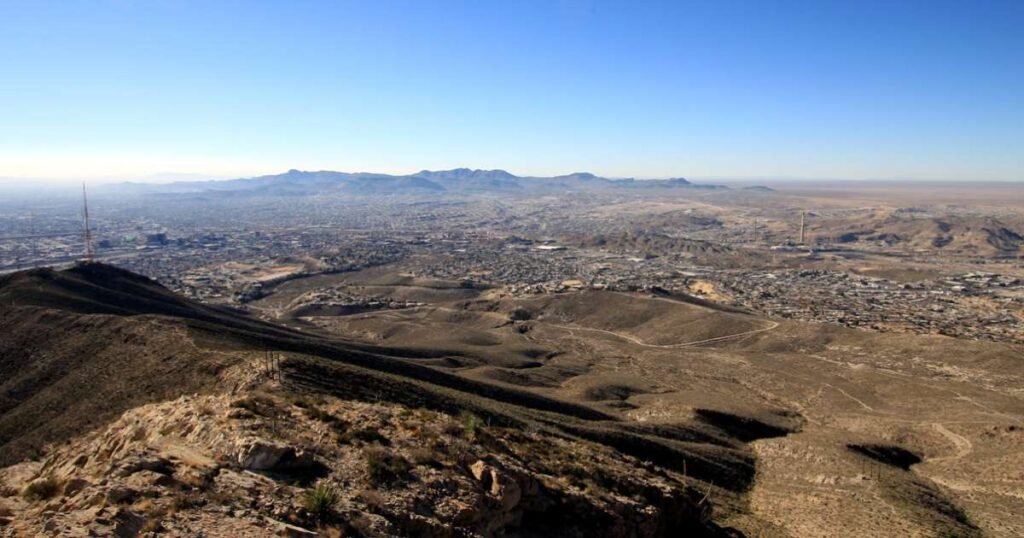 A panoramic view of the Franklin Mountains state park.