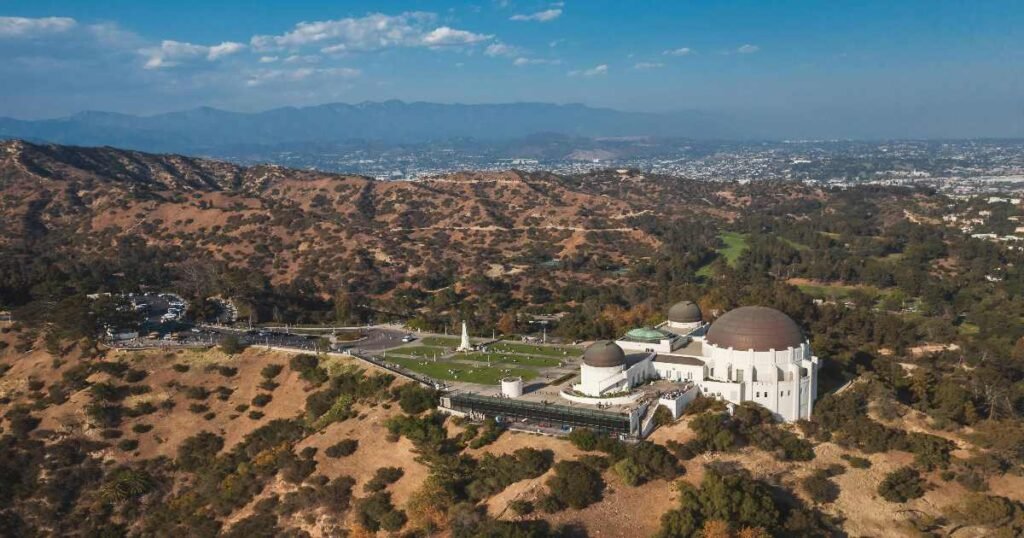 Aerial view of the Griffith Observatory & Park